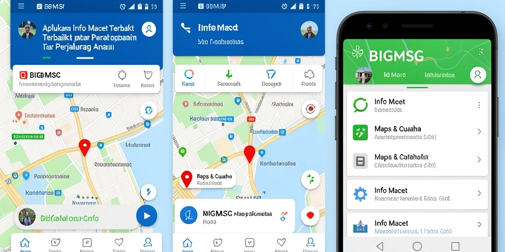 Antarmuka BIGMSG menampilkan informasi kemacetan secara jelas dan interaktif.