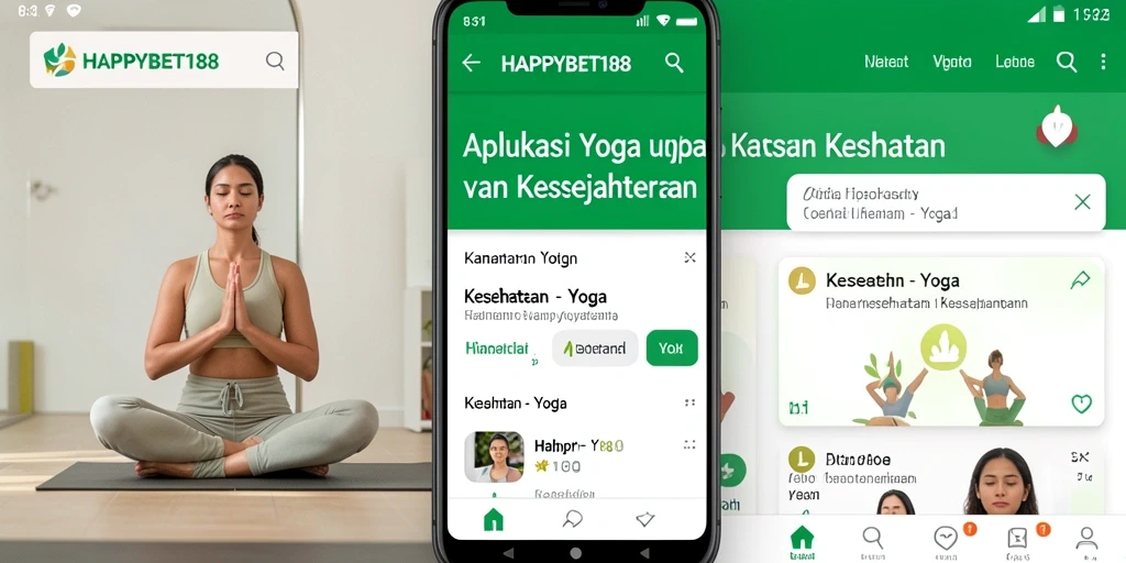 Antarmuka aplikasi HAPPYBET188 yang ramah pengguna untuk yoga.