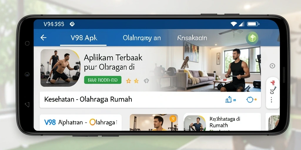 Tampilan antarmuka V98 yang intuitif dan menarik untuk Olahraga Rumah.