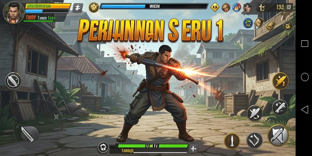 Screenshot WINIDN menampilkan duel seru antara dua karakter.